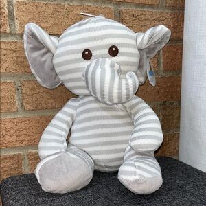 Baby Elephant grey and white stripe  - NWT